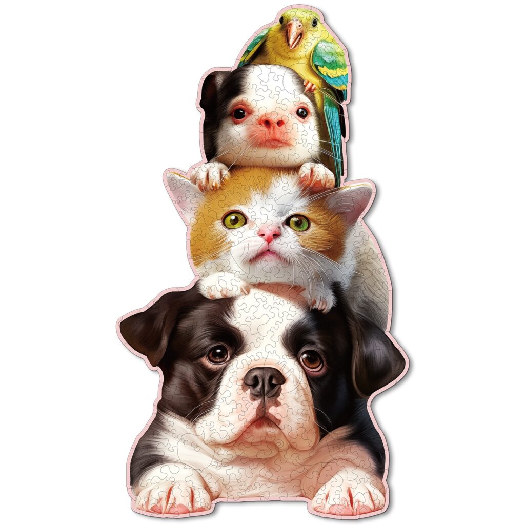 Wooden Jigsaw Puzzle-Happy Cute Pet 66e9f9b18551b