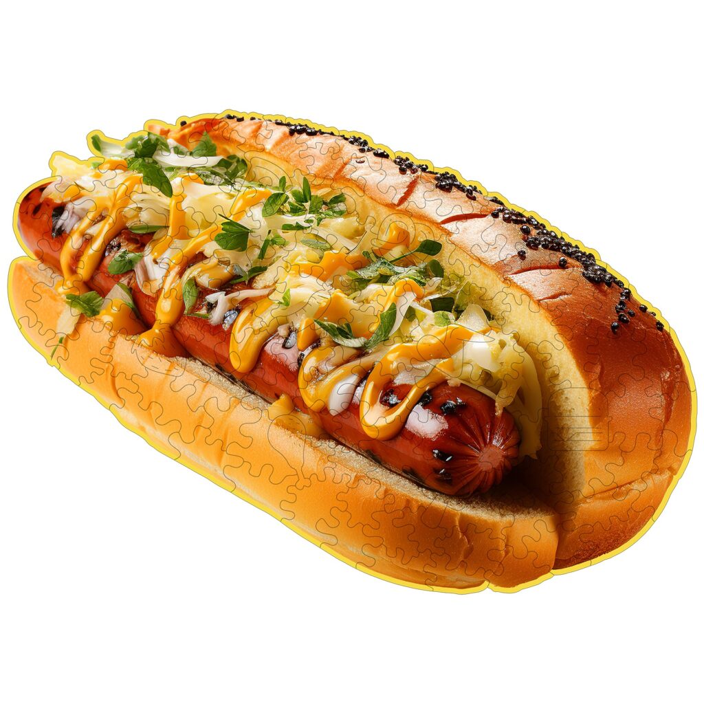 Wooden Jigsaw Puzzle-Hotdog 66e538cc5a10f