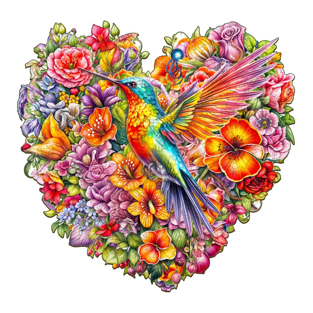 Wooden Jigsaw Puzzle – Hummingbird and Flower 66e99cfc4bd0a