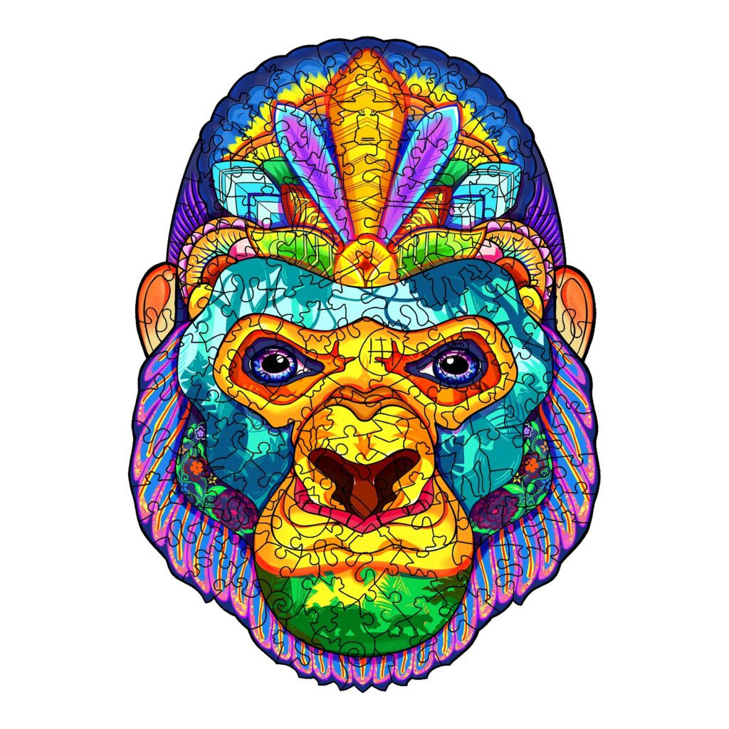 Wooden Jigsaw Puzzle-JUNGLE KING KONG 66d8b1873a623
