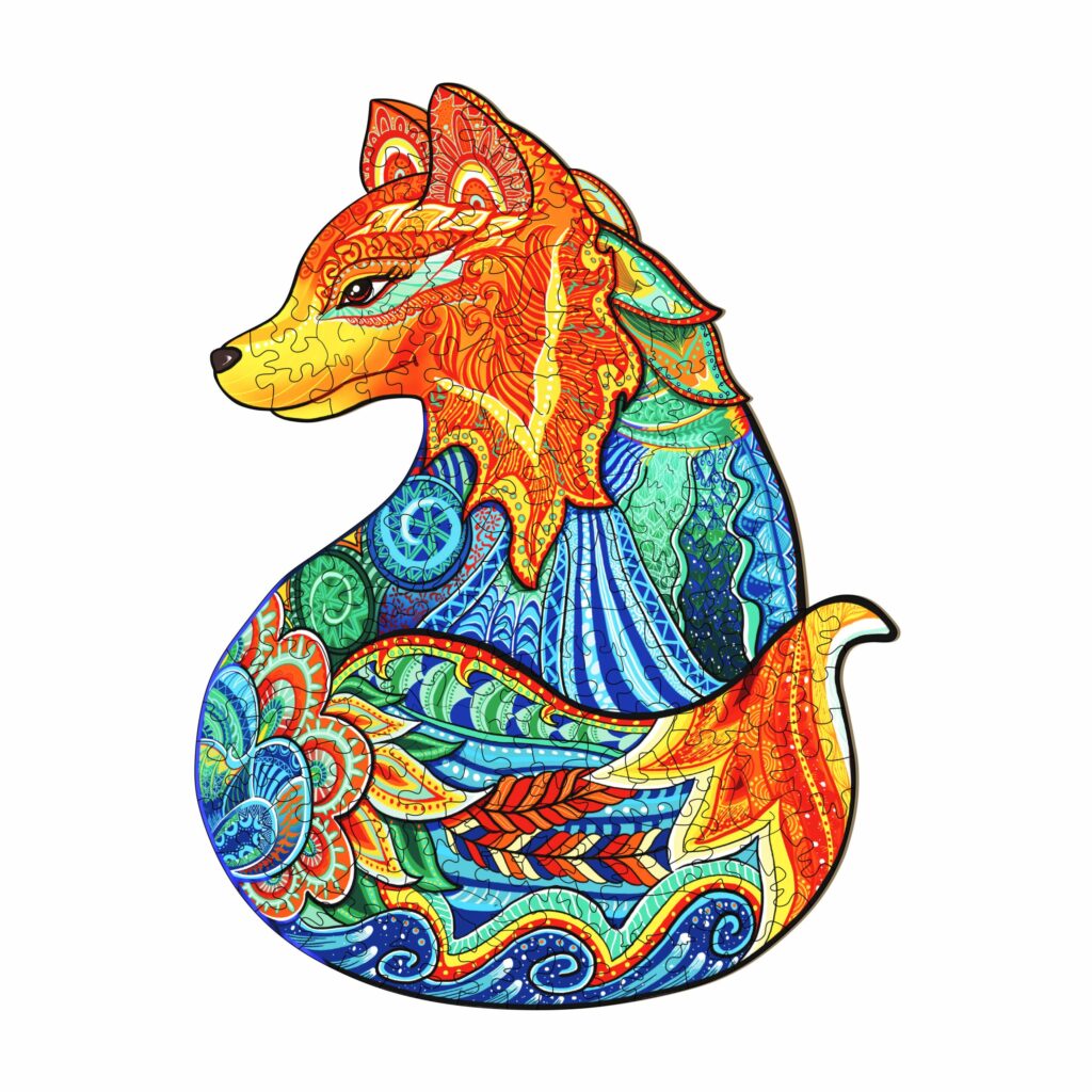 Wooden Jigsaw Puzzle- LEISURELY FOX 66dfd2e43e224