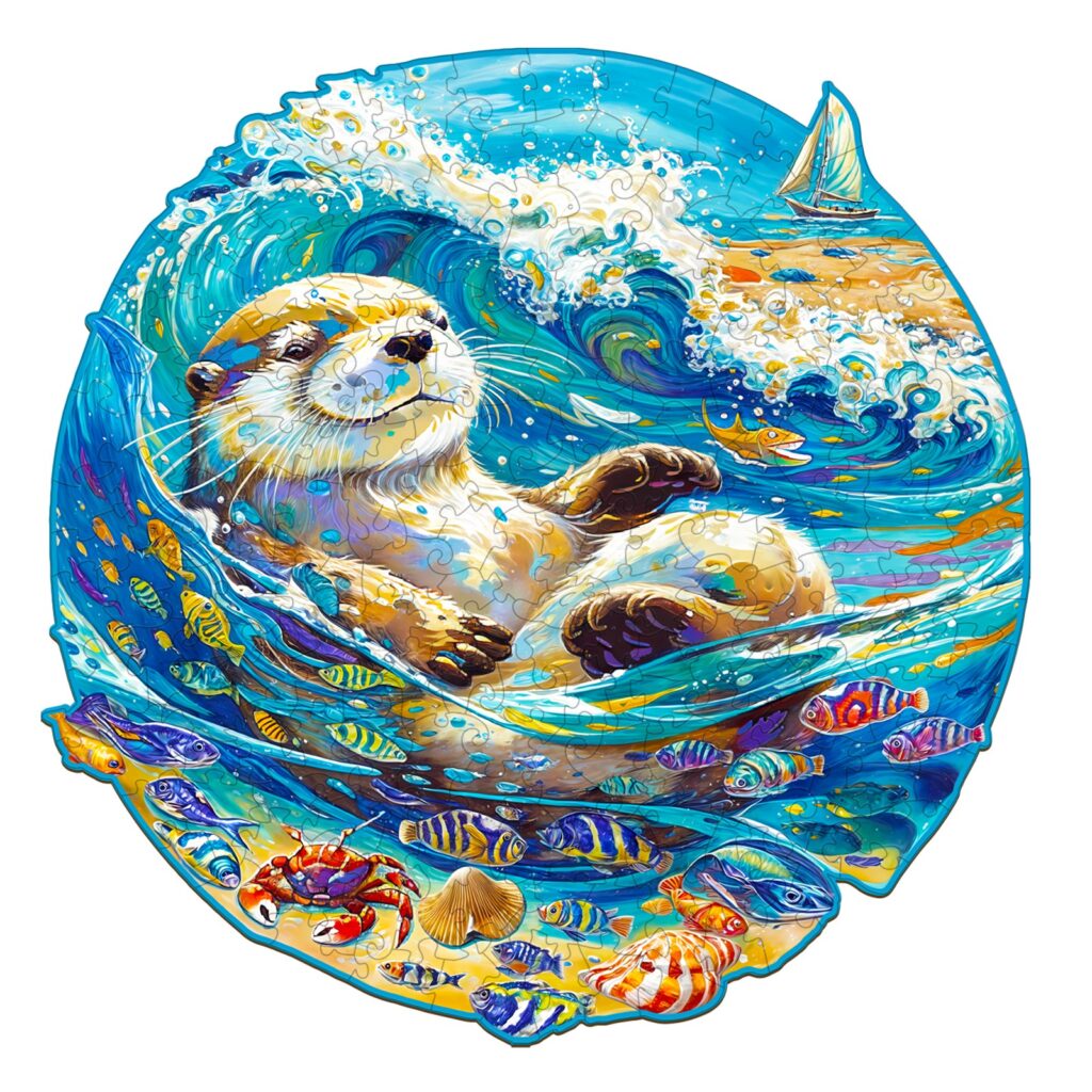 Wooden Jigsaw Puzzle – Leisurely Otter 66dc286d44416