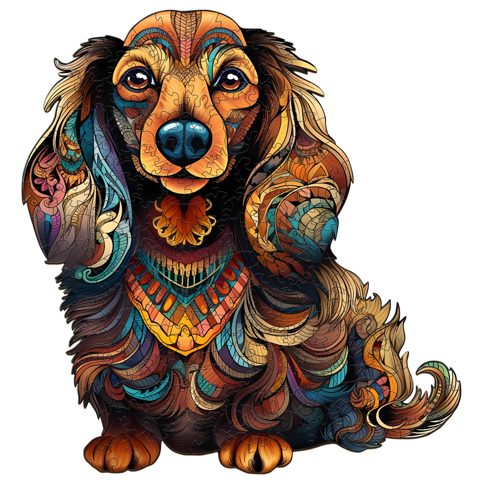 You are currently viewing Wooden Jigsaw Puzzle- long-haired dachshund-3 66df809e89046