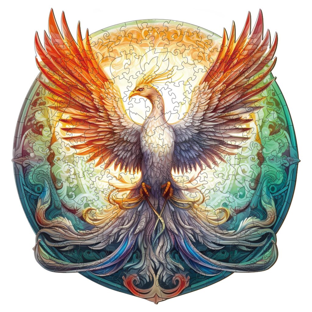 Wooden Jigsaw Puzzle-Mysterious Phoenix 66e871b16c997