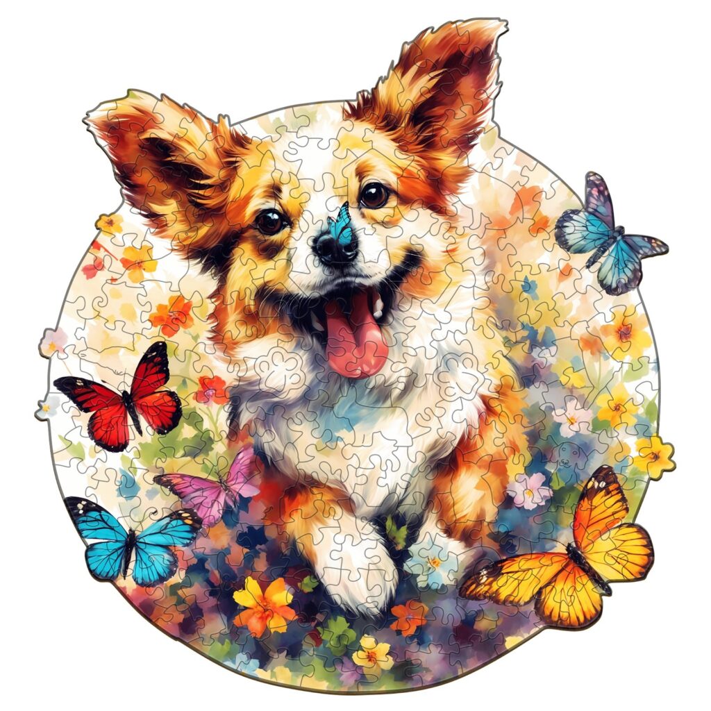 Wooden Jigsaw Puzzle-Lovable Puppy 66e179b8e02d3