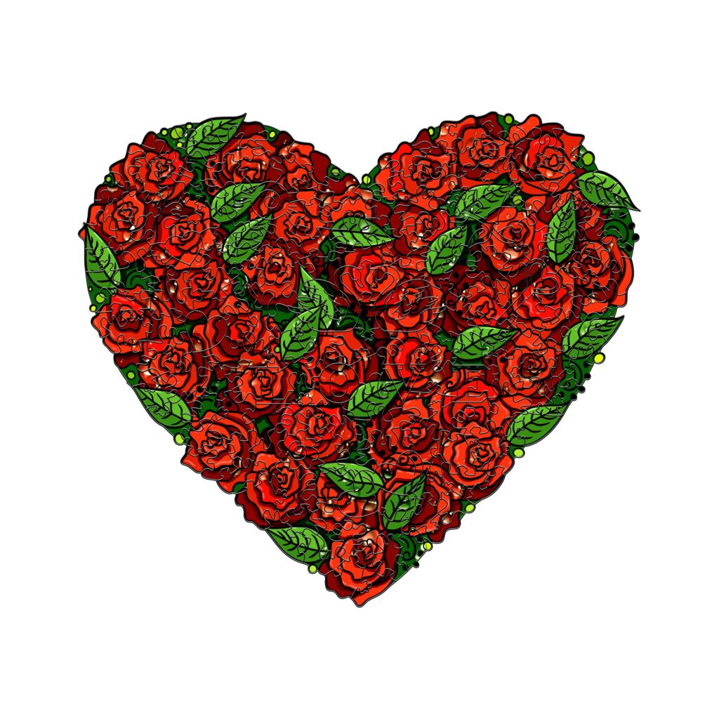Wooden Jigsaw Puzzle- LOVE ROSES 66e63a96ad135