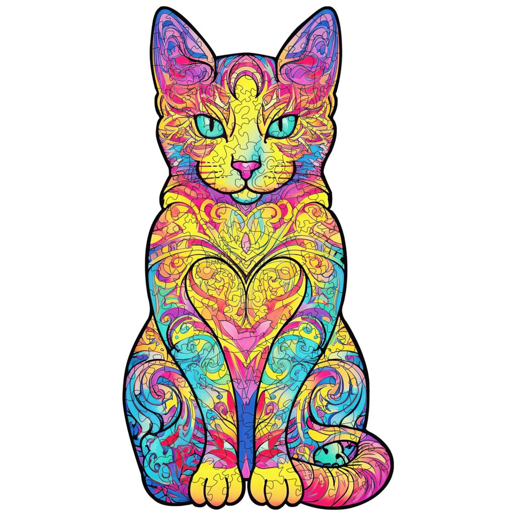 Wooden Jigsaw Puzzle-Lovely Cat 66dc4771e57c0