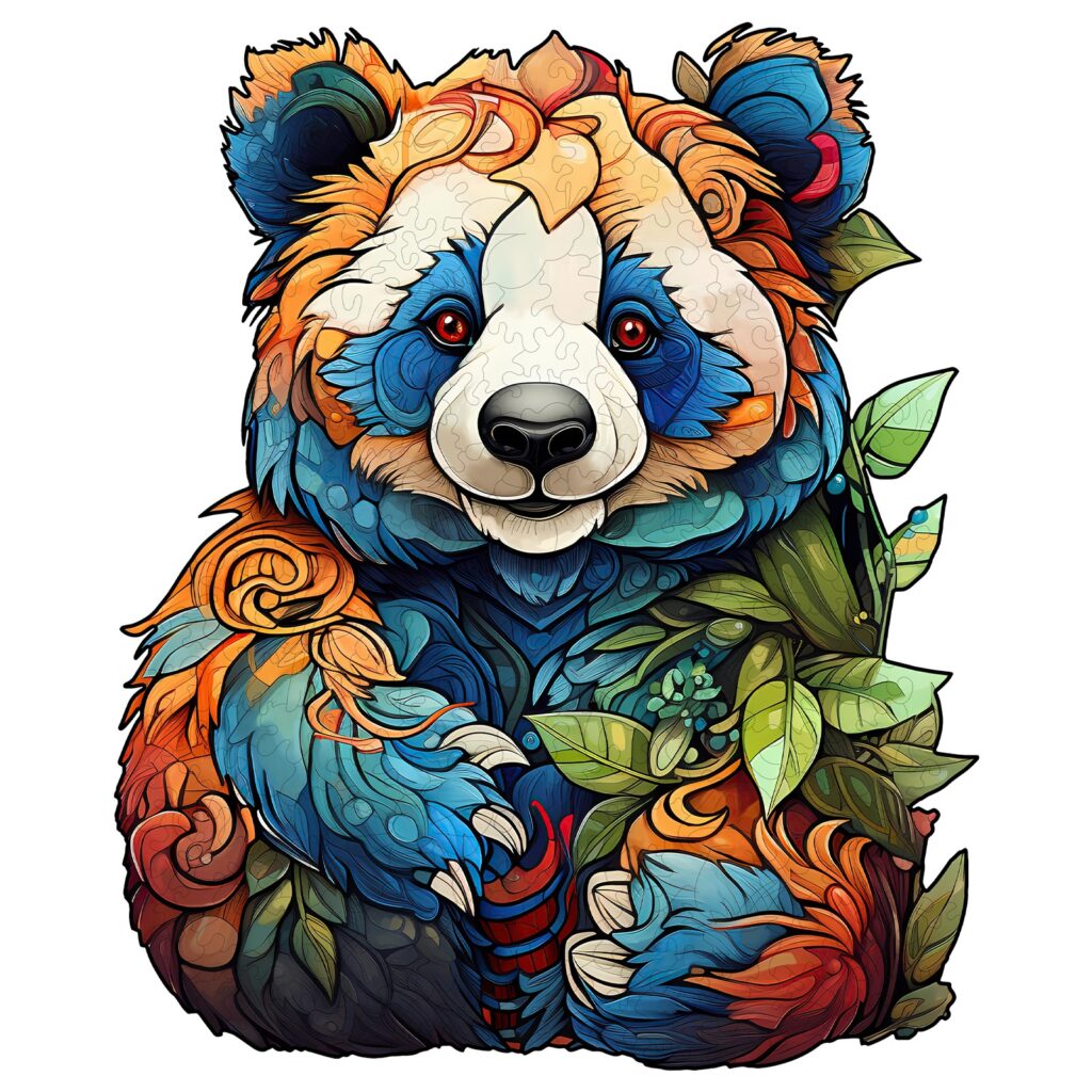 Wooden Jigsaw Puzzle-Lovely Panda 66db1c3e28961
