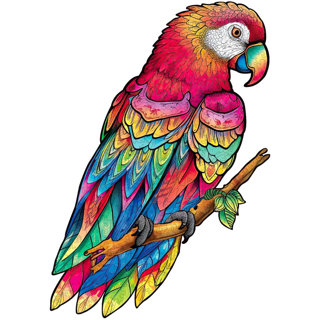 Wooden Jigsaw Puzzle-Lovely Parrot 66df428ac5e0b