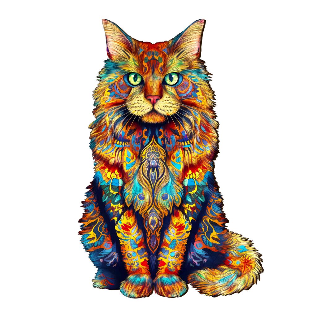 Wooden Jigsaw Puzzle-Maine Cat 2 66e0e9535e3fa