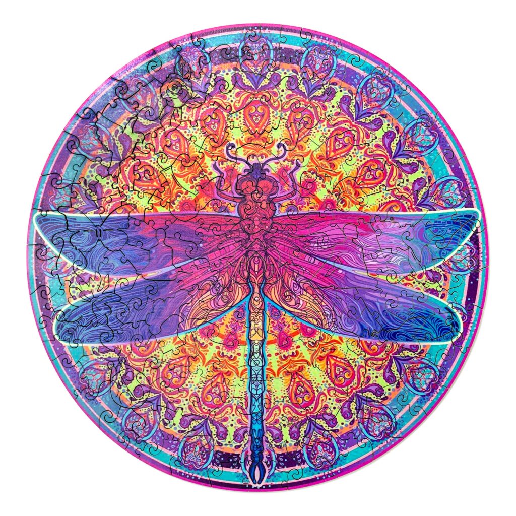 Wooden Jigsaw Puzzle-MANDALA DRAGONFLY 2 66e6597928d9b