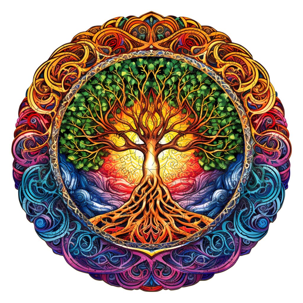 Wooden Jigsaw Puzzle-Mandala Tree of Life 1 66e2af29791b7