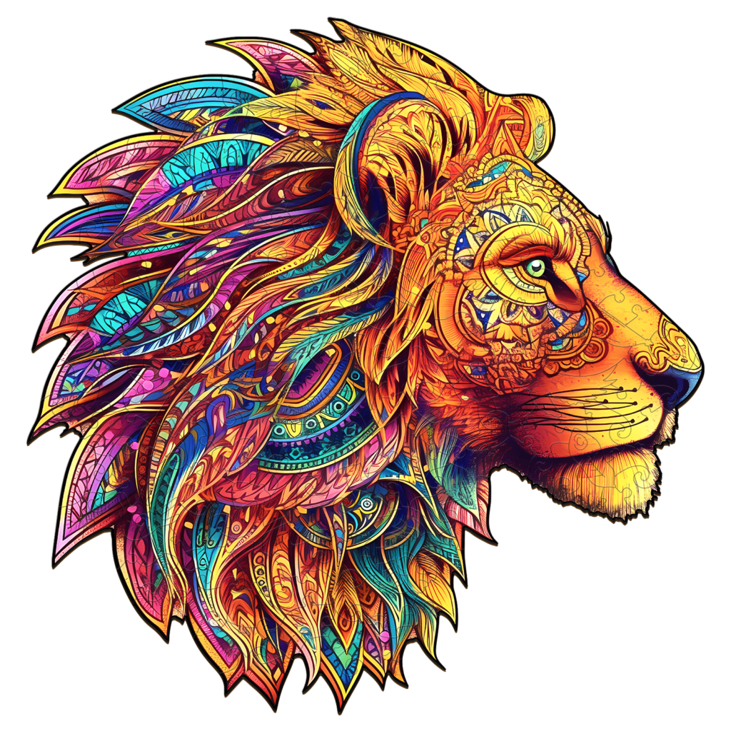 Wooden Jigsaw Puzzle-Mighty Lion 66e266ecb0e92