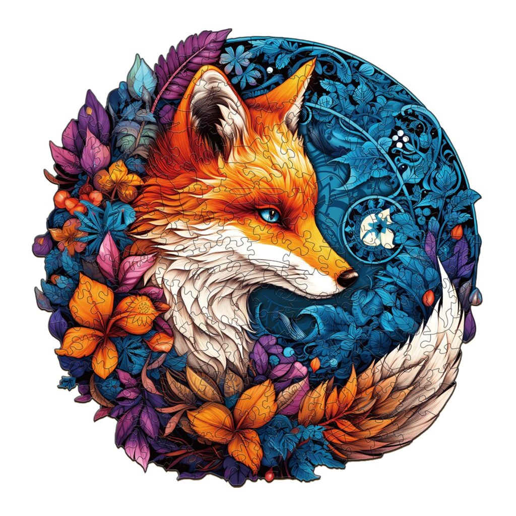 Wooden Jigsaw Puzzle-Mysterious Fox 66e77a28963c1