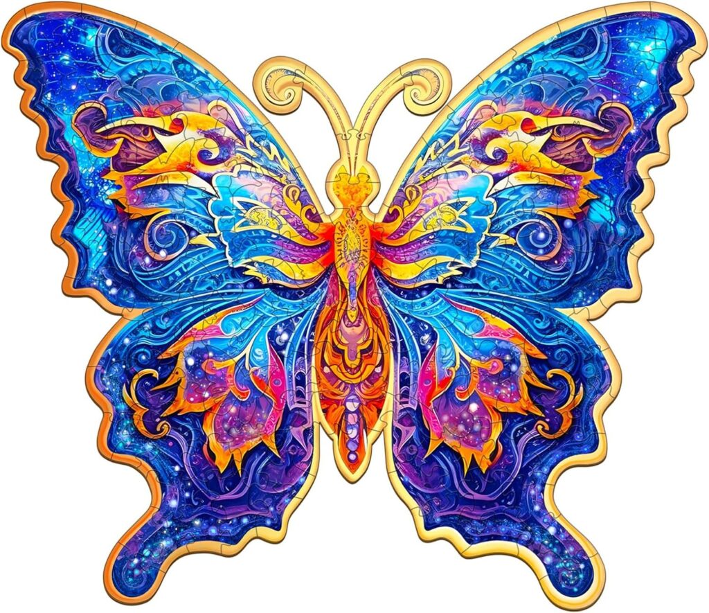 Wooden Jigsaw Puzzle-Beautiful Butterfly 66ed70712f01f