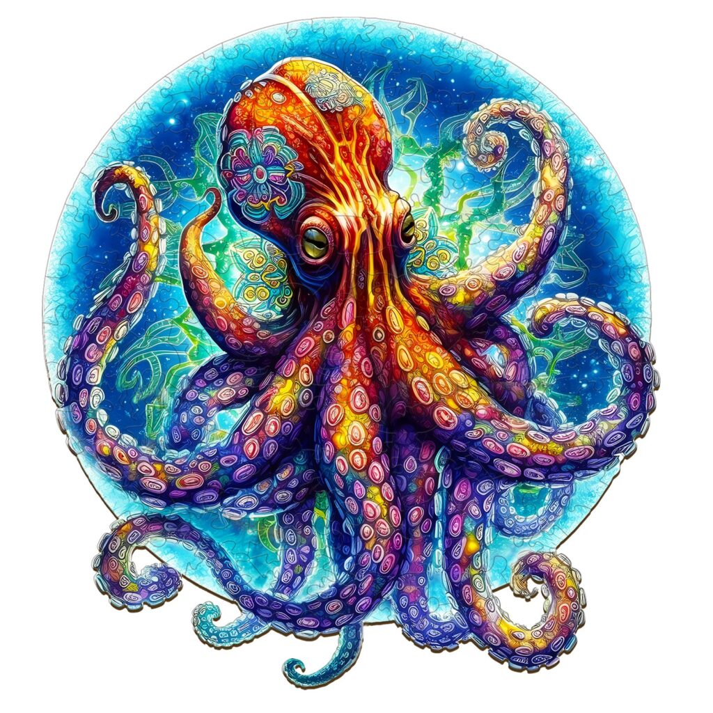 Wooden Jigsaw Puzzle-Octopus 66daa0ca3cdbd