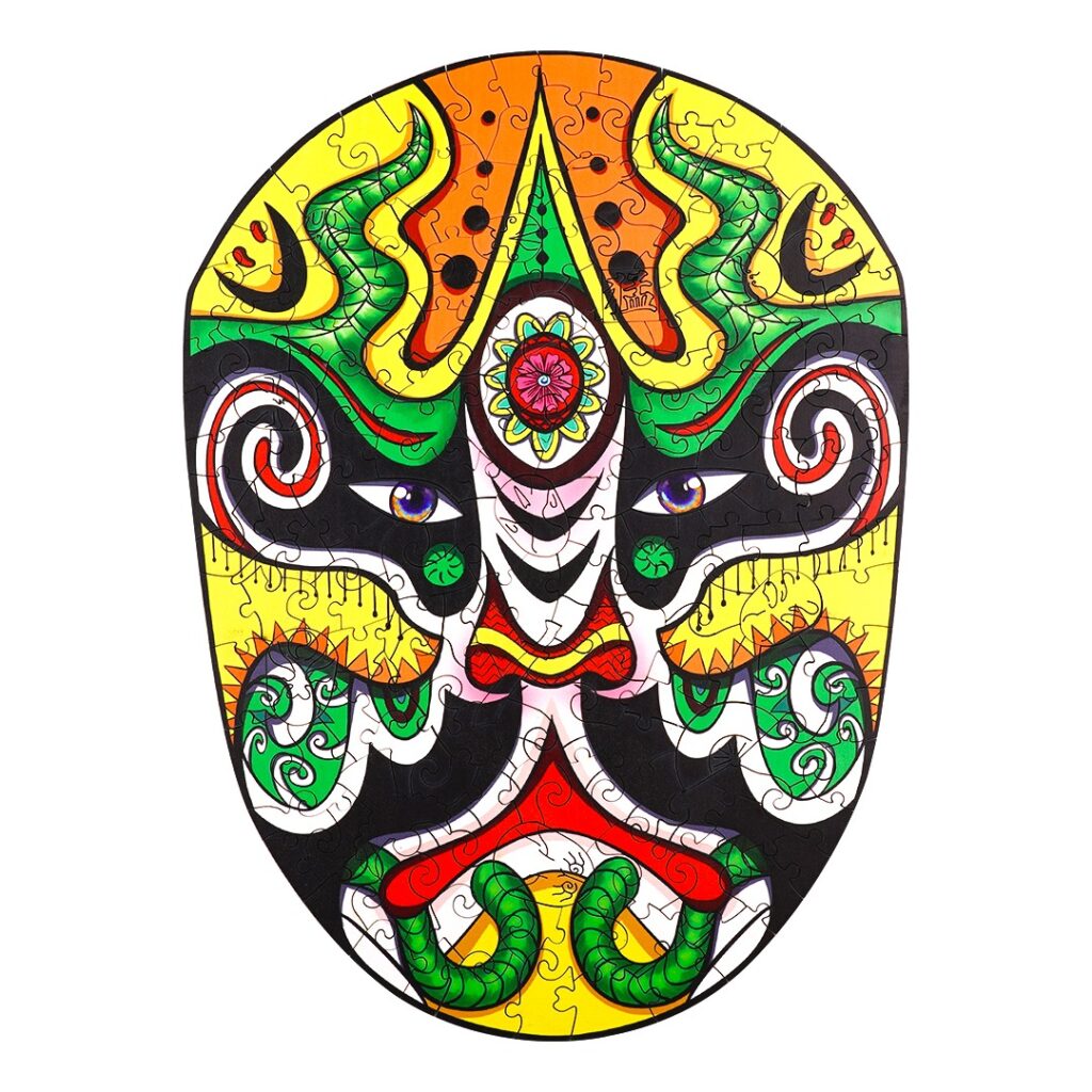 Wooden Jigsaw Puzzle- OPERA MASK GLADIATOR 66ea6b1a287cf