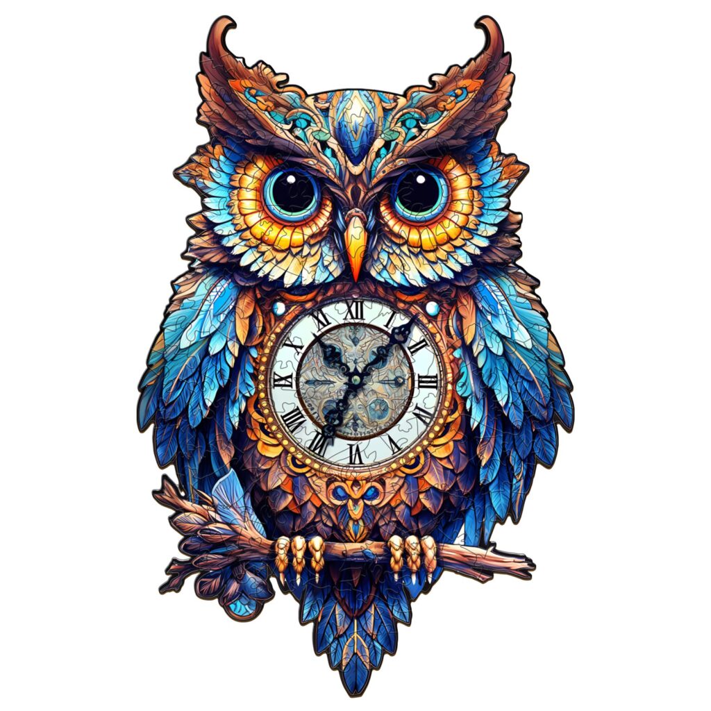 Wooden Jigsaw Puzzle – Owl Clock 66dd0b3a7a659