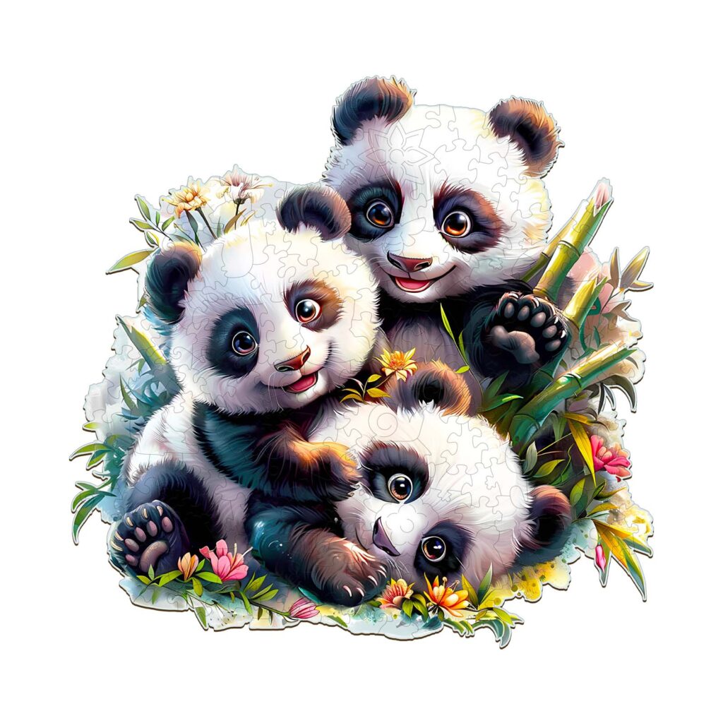 Wooden Jigsaw Puzzle – Panda Family 66ed7ae2e92ab