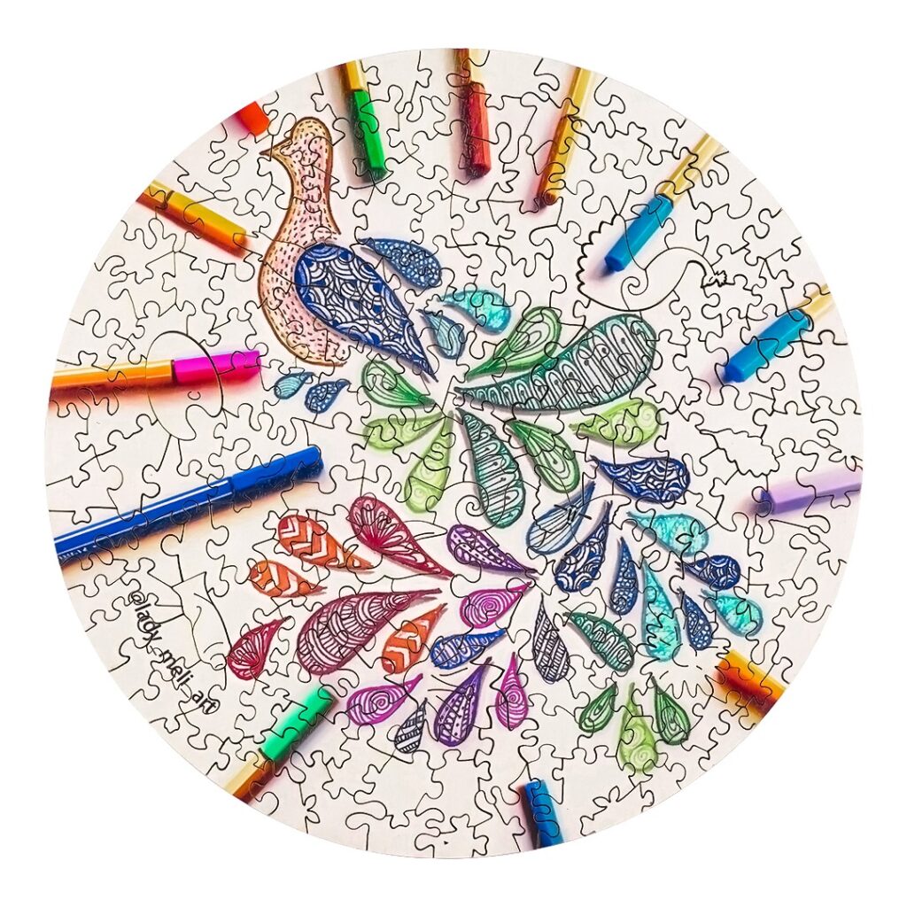 Wooden Jigsaw Puzzle-PEACOCK 66e68cfd12b51