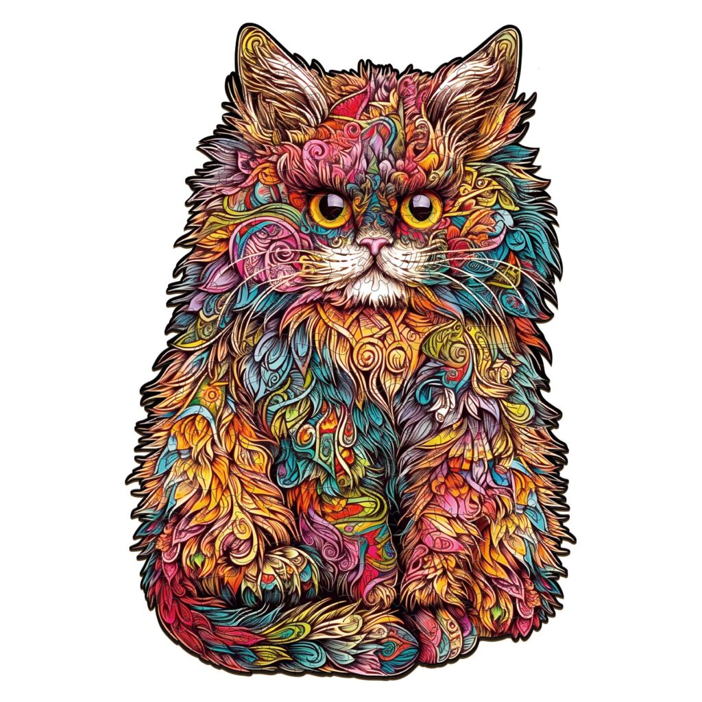 Wooden Jigsaw Puzzle-Persian Cat 66db6ec757d5e