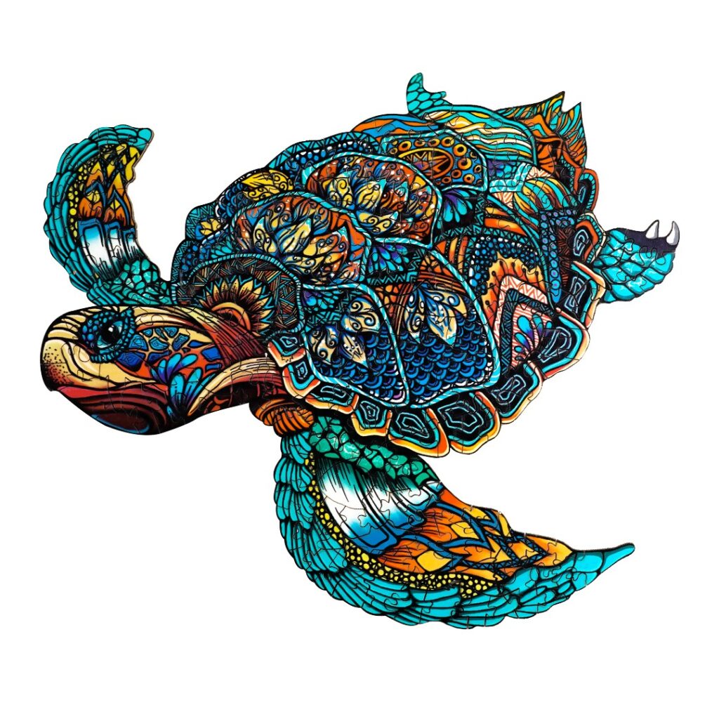 Wooden Jigsaw Puzzle-RESOLUTE TURTLE 66eb58306d376