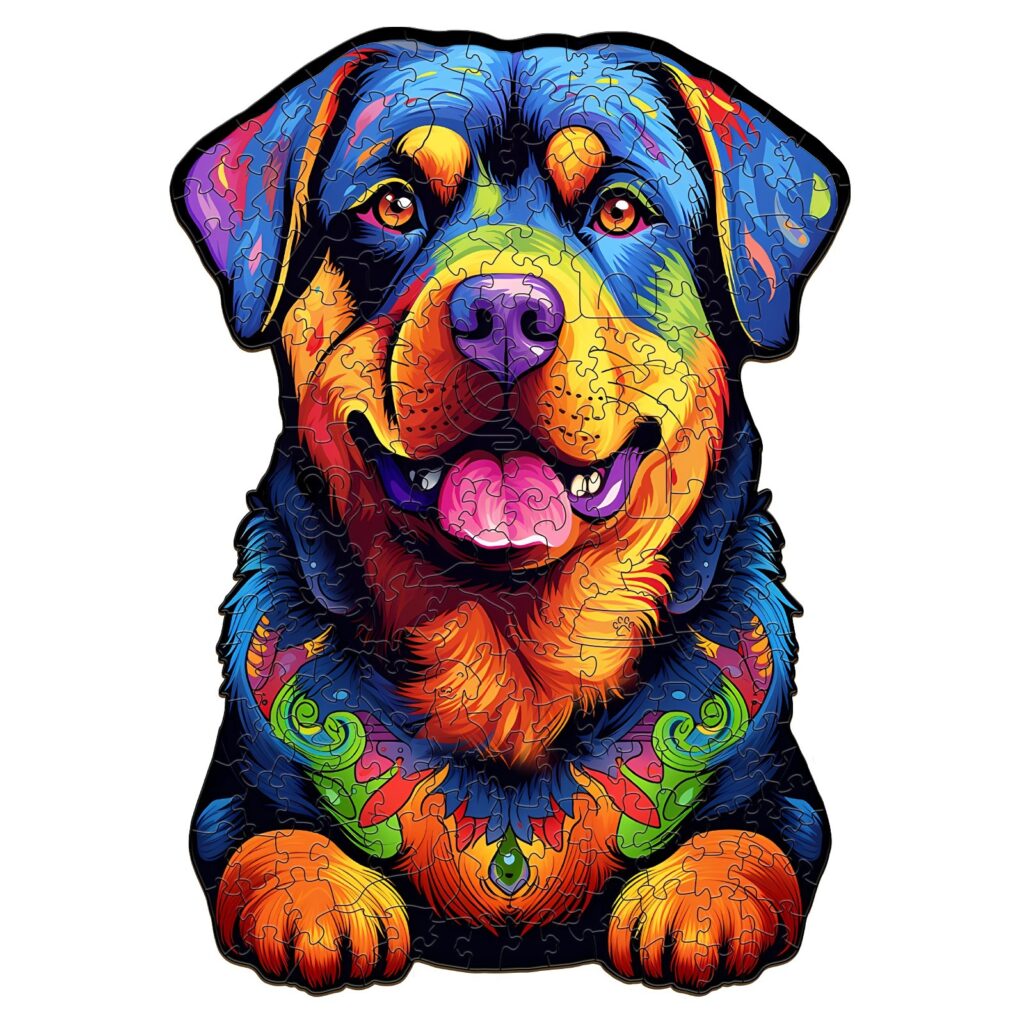 Wooden Jigsaw Puzzle-Rottweiler-2 66de17ae2e35d