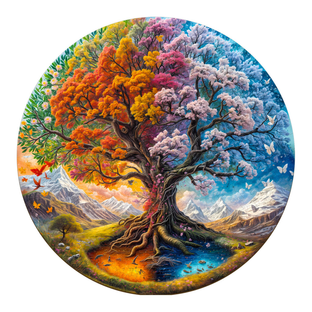 Wooden Jigsaw Puzzle-Seasonal Tree of Life 66e1f55925b6c
