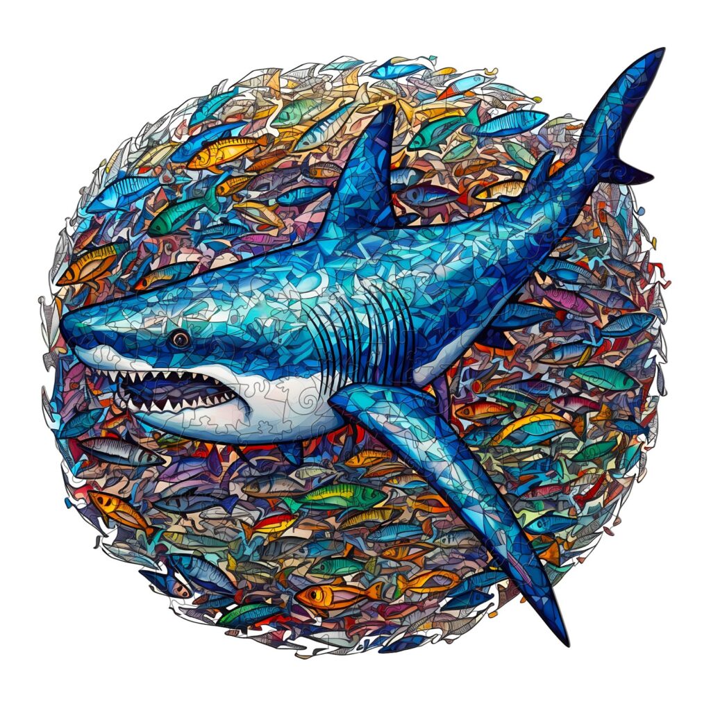 Wooden Jigsaw Puzzle-Shark 66e372f61c0db