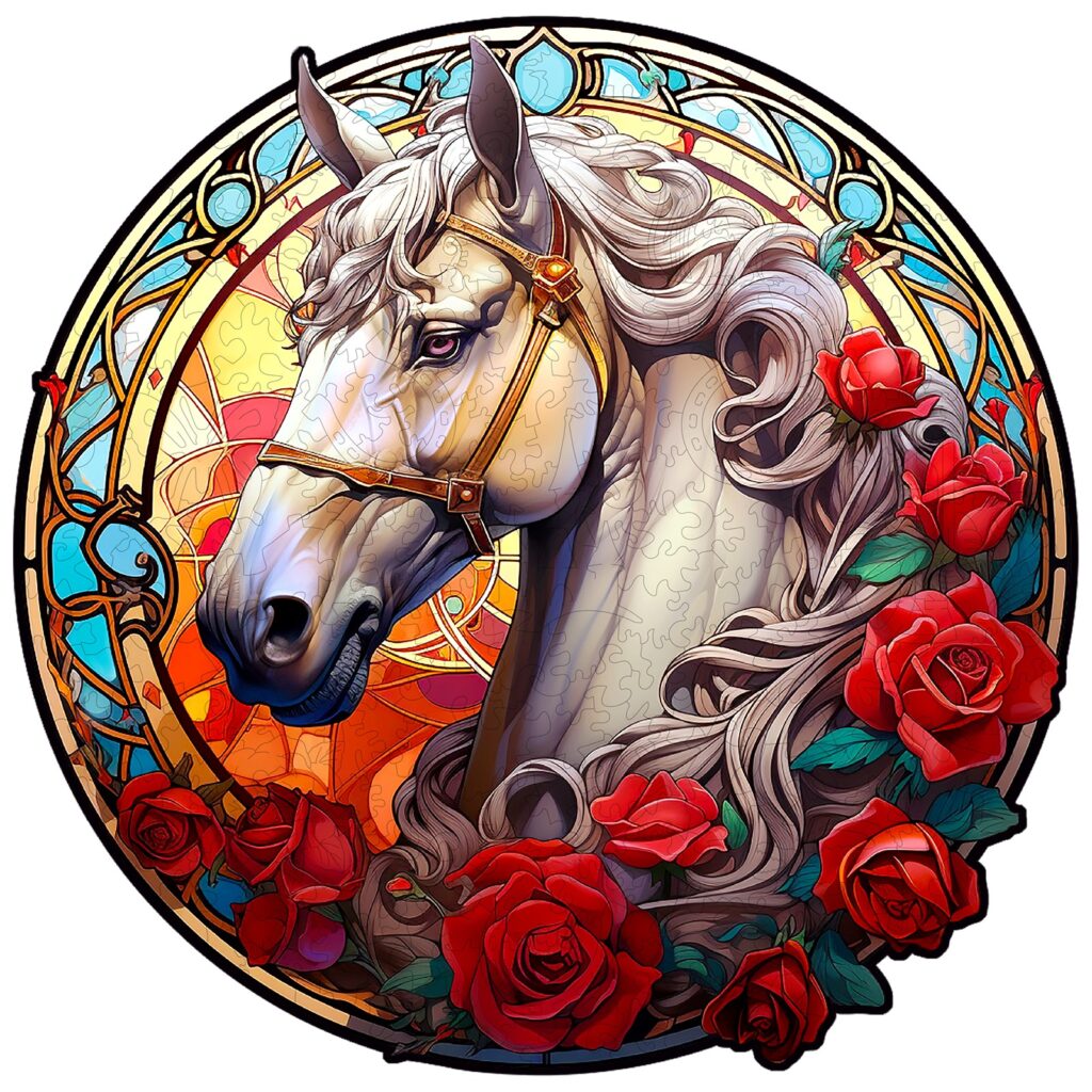 Wooden Jigsaw Puzzle-Shiny Horse 66dd20026ceac