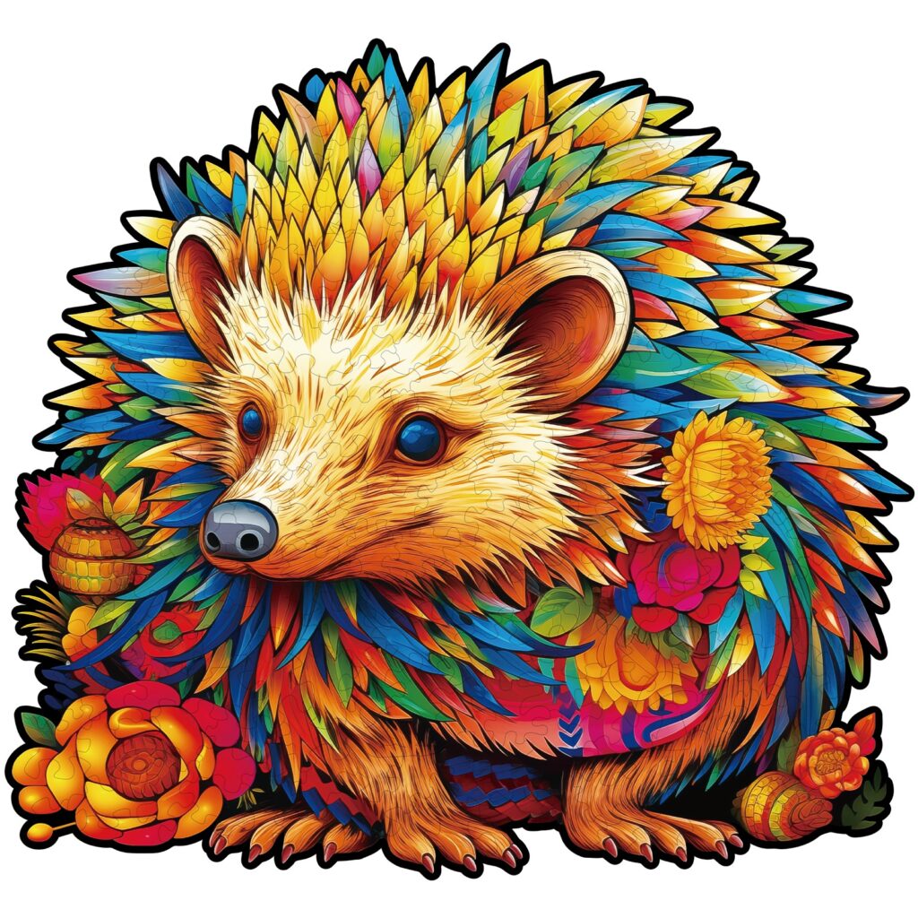 Wooden Jigsaw Puzzle-Smart Hedgehog 66dda5f10d6cc