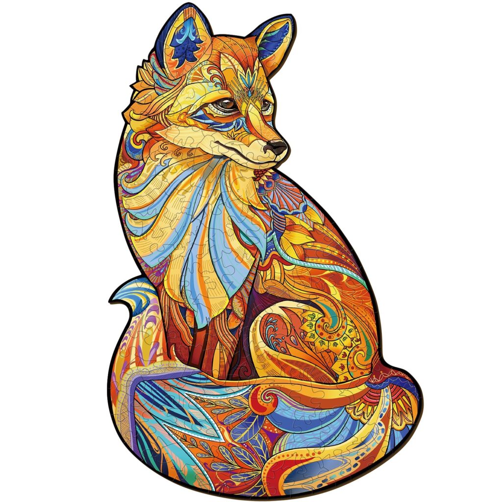 Wooden Jigsaw Puzzle-SOULFUL FOX 66e2a4c67afe2