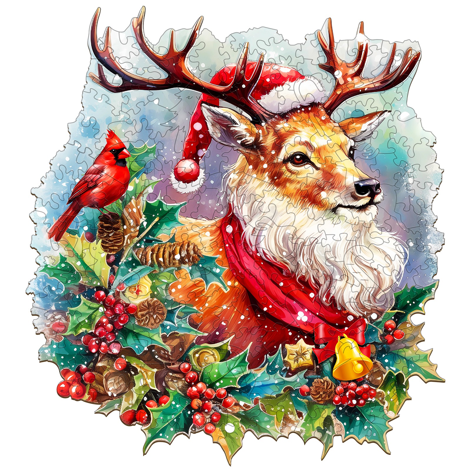 Read more about the article Wooden Jigsaw Puzzle-Sparkle Christmas Reindeer 66ee00d5ea581