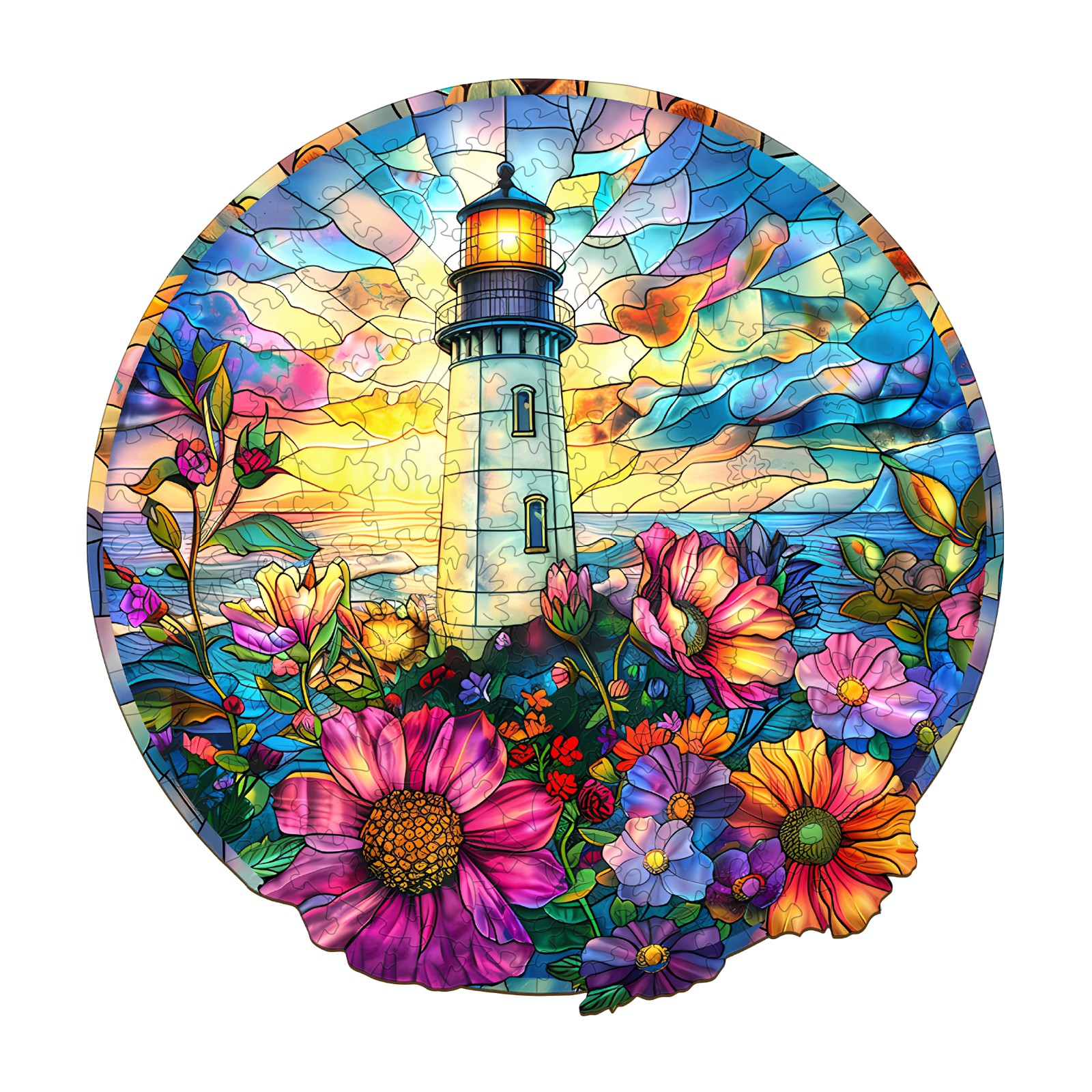 You are currently viewing Wooden Jigsaw Puzzle – Stained Glass Lighthouse 66e9c62274e8f