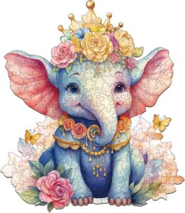 Read more about the article Wooden Jigsaw Puzzle-Crowned Elephant 66eb627addb1c