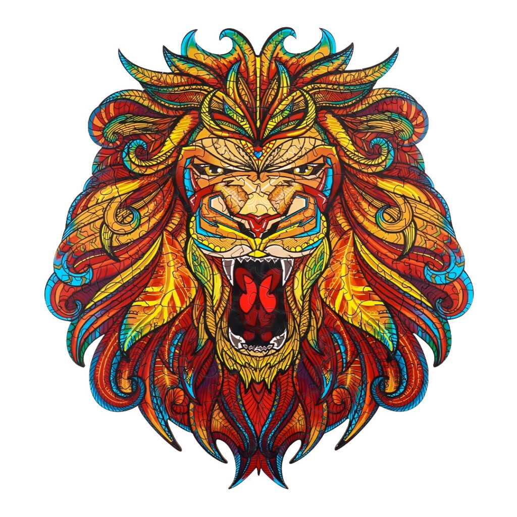 Wooden Jigsaw Puzzle-STATELY LION 66ef173a4d611