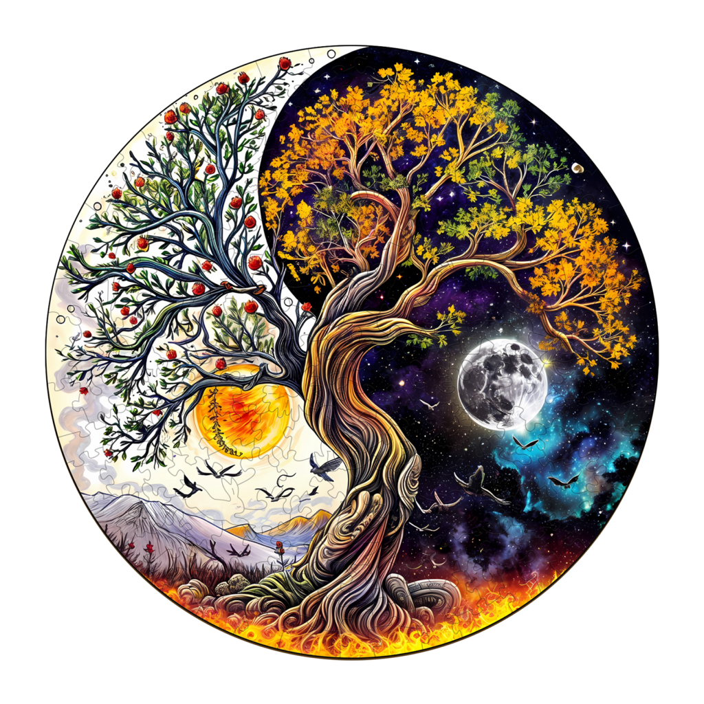Wooden Jigsaw Puzzle-Sun and Moon Tree of Life 66e9d05dc463a