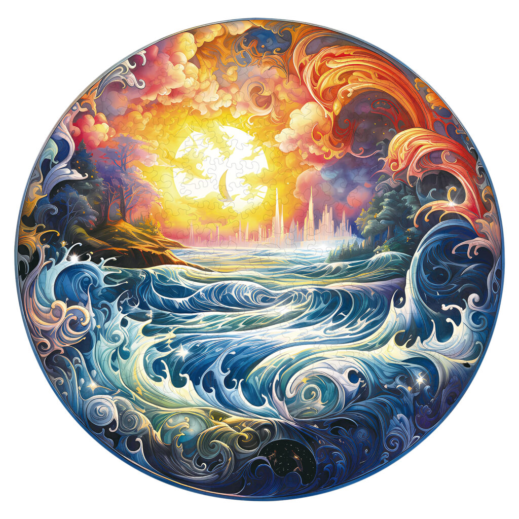 Wooden Jigsaw Puzzle – Sunlit Ocean 66df19384963e