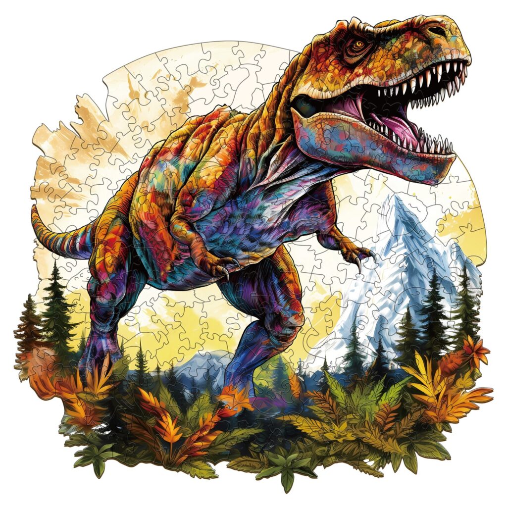 Wooden Jigsaw Puzzle-T-rex 66e8487049456