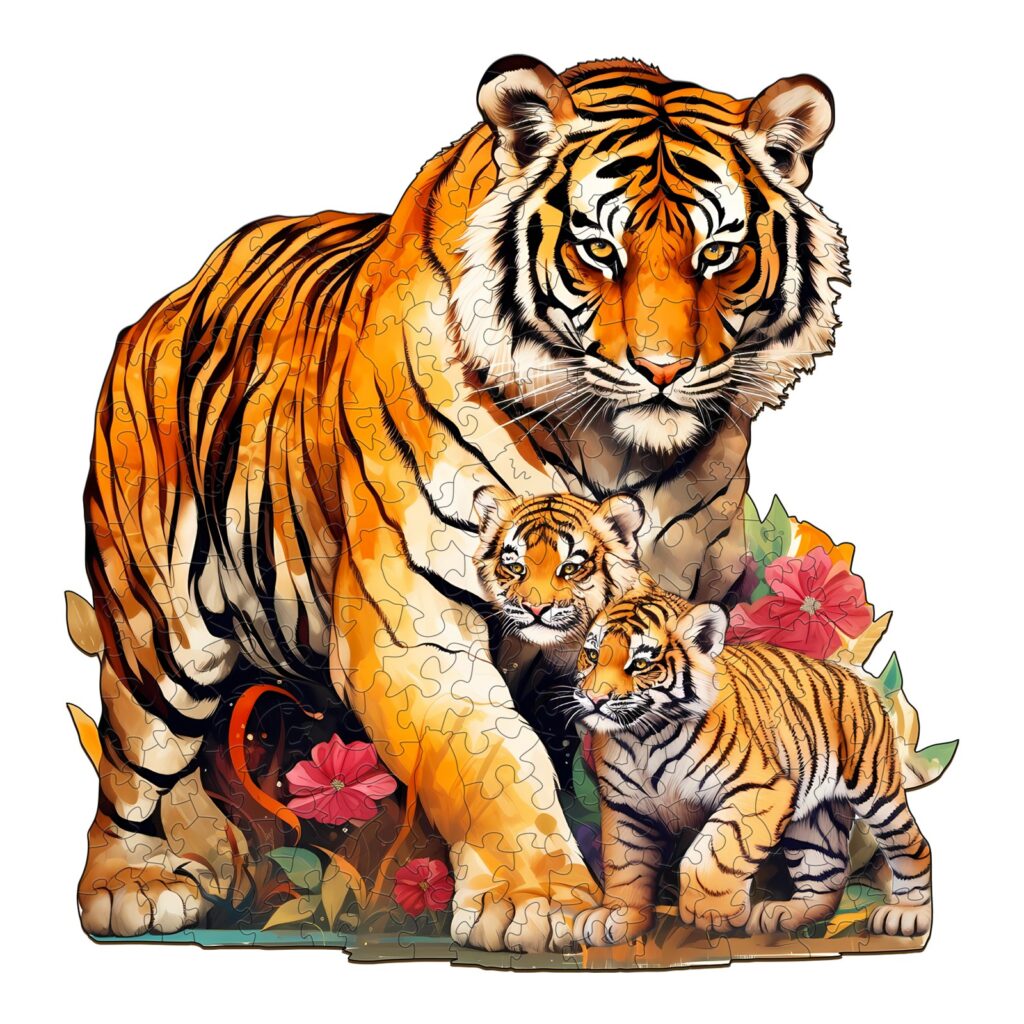Wooden Jigsaw Puzzle – Tiger Family 2 66e95ee05b1b3