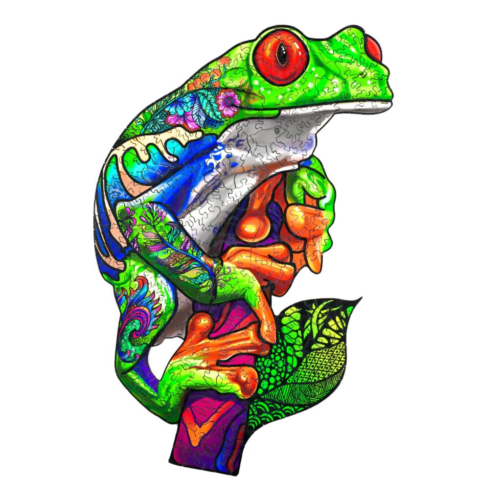 Wooden Jigsaw Puzzle-TREE FROG 66d9dc8e2830e