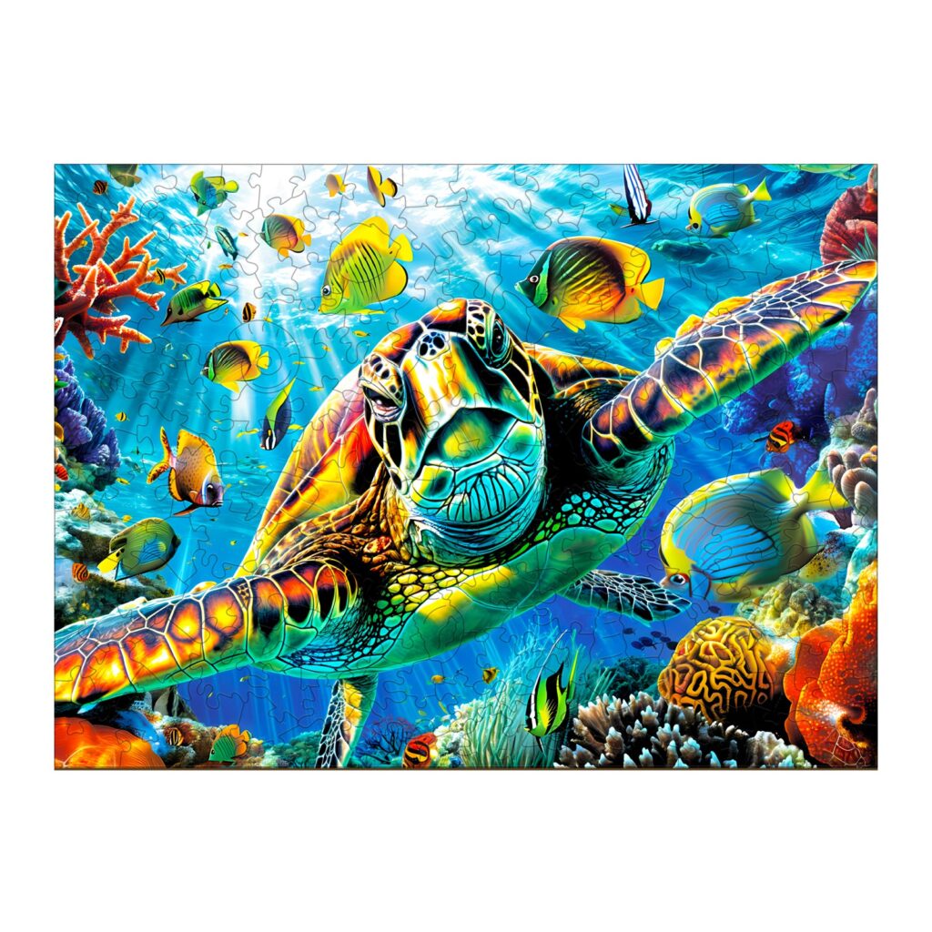 Wooden Jigsaw Puzzle-Turtle Explorer 66e0fdf805f7f