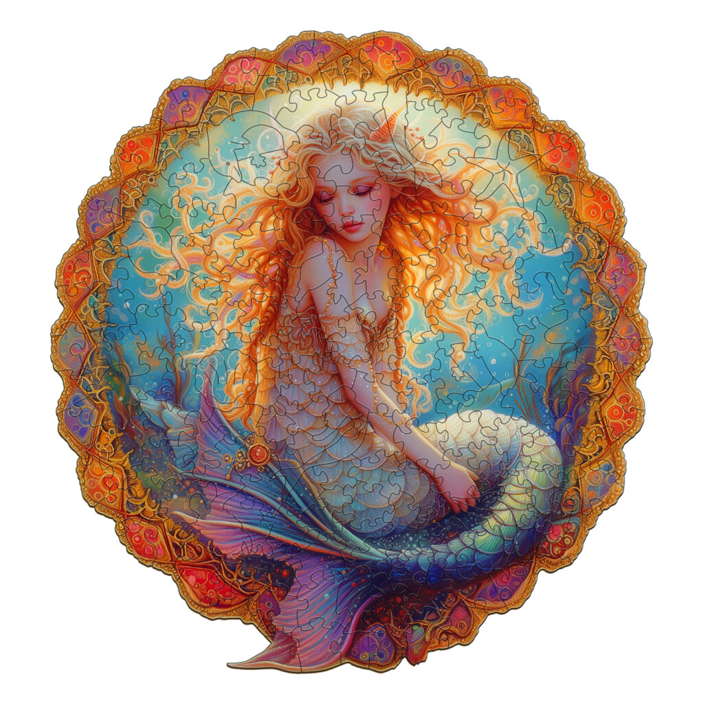 Wooden Jigsaw Puzzle-Dreamy Mermaid 66d9040742f2b