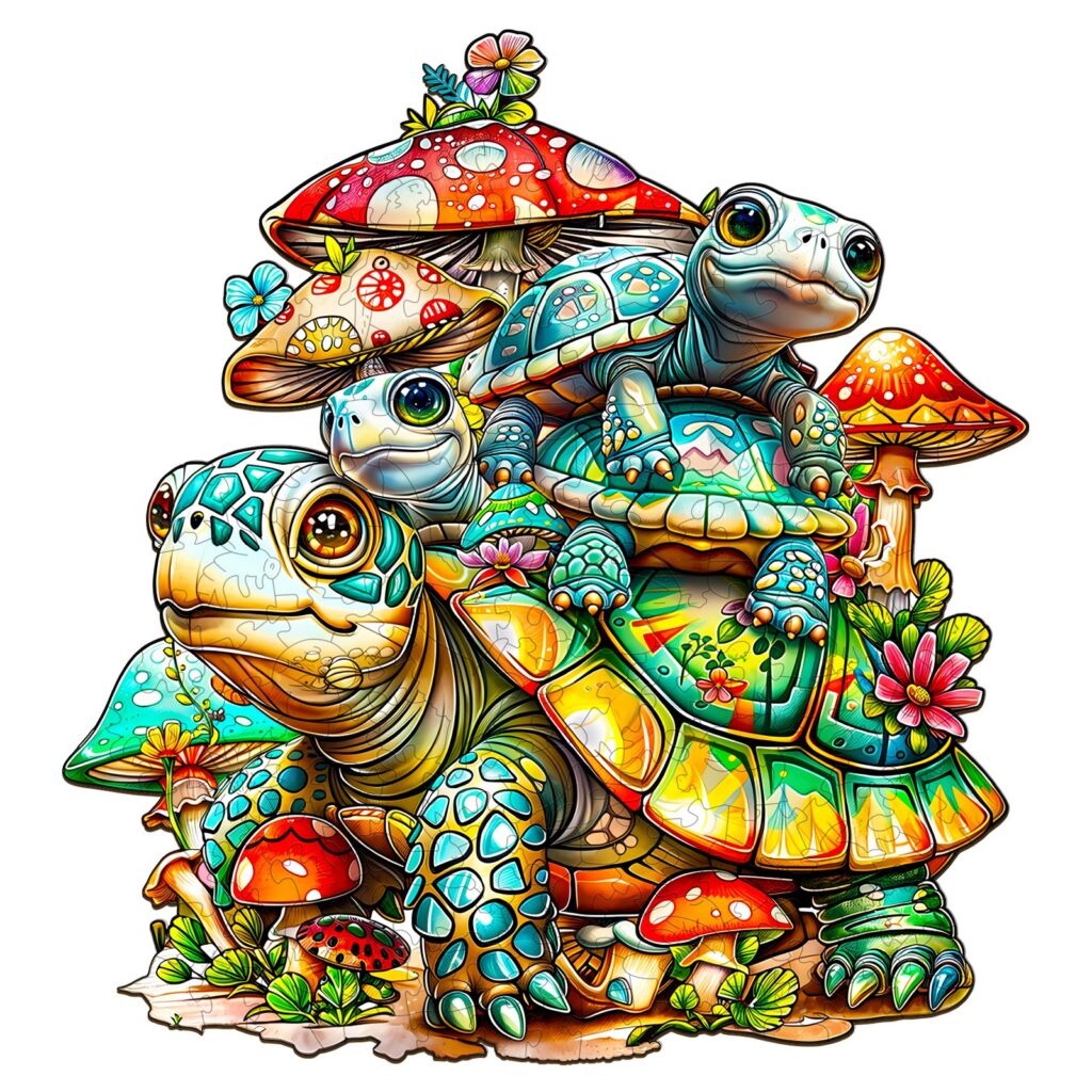 Wooden Jigsaw Puzzle – Turtle Family 66e5b46f63322