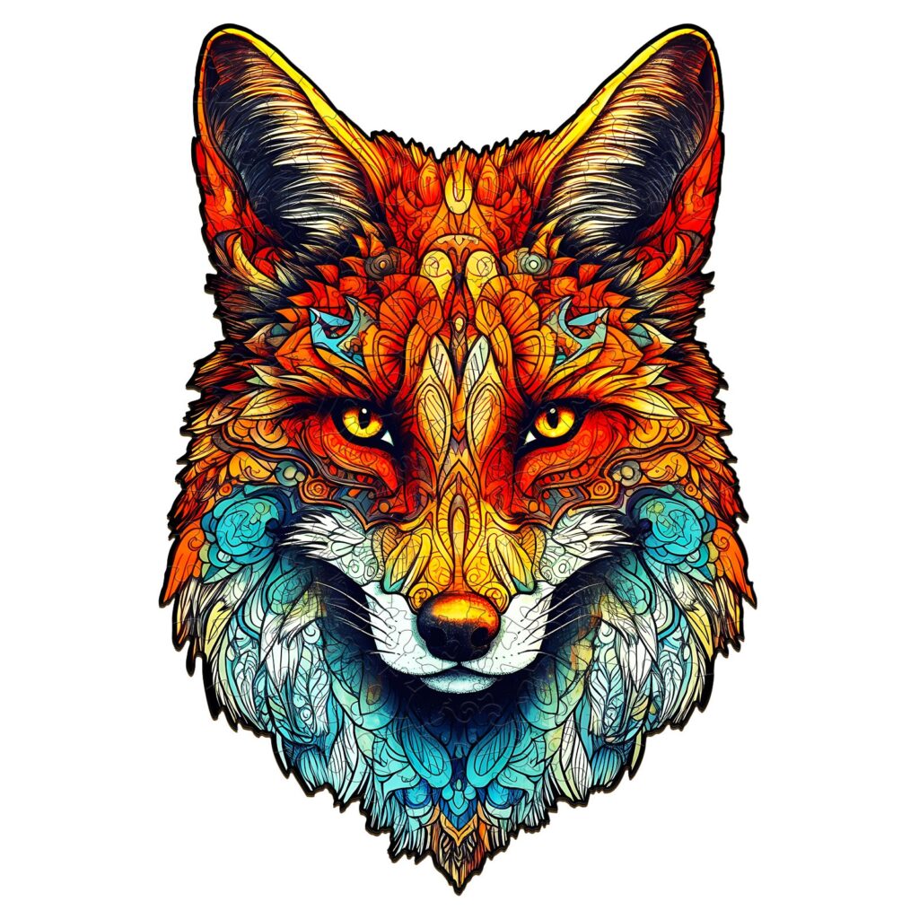 Wooden Jigsaw Puzzle-Uncontrolled Fox 66e60703c8e5d