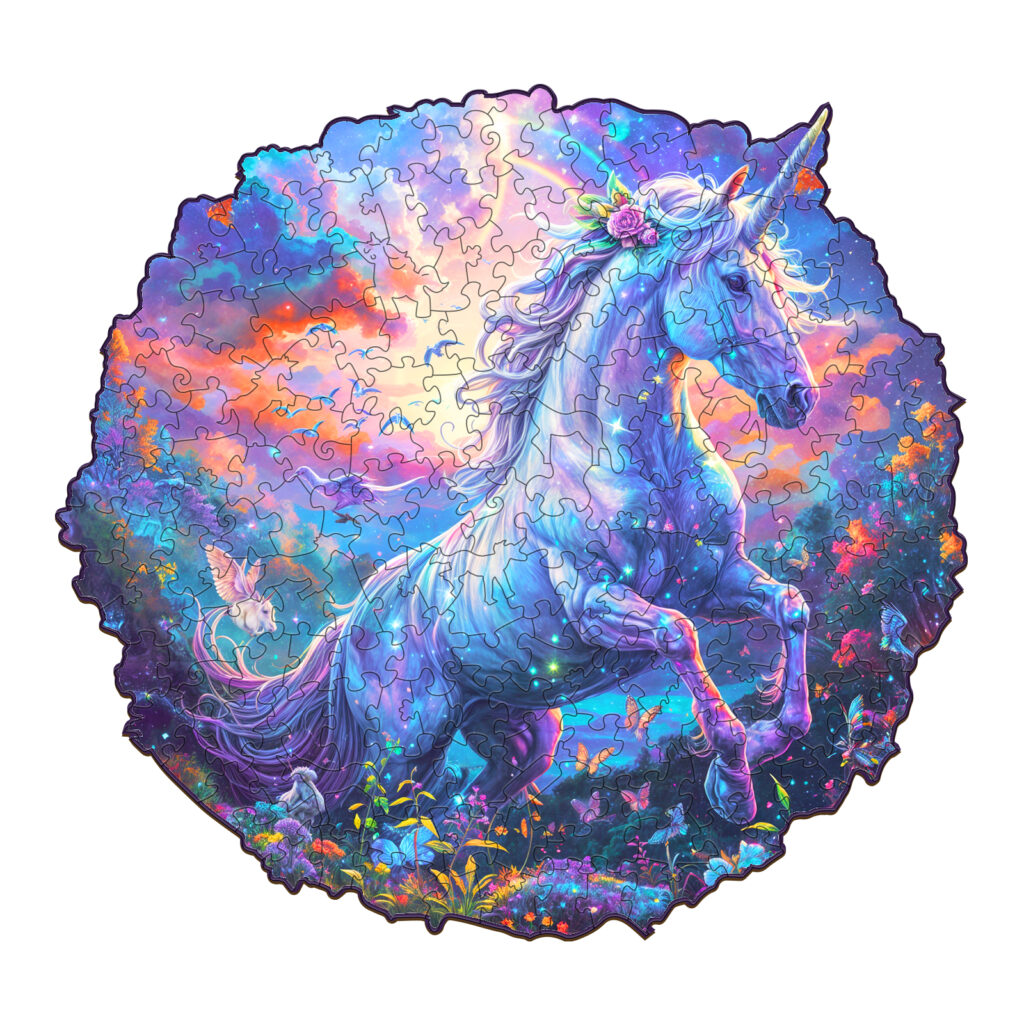 Wooden Jigsaw Puzzle – Unicorn in Fantasyland 66e561f210393