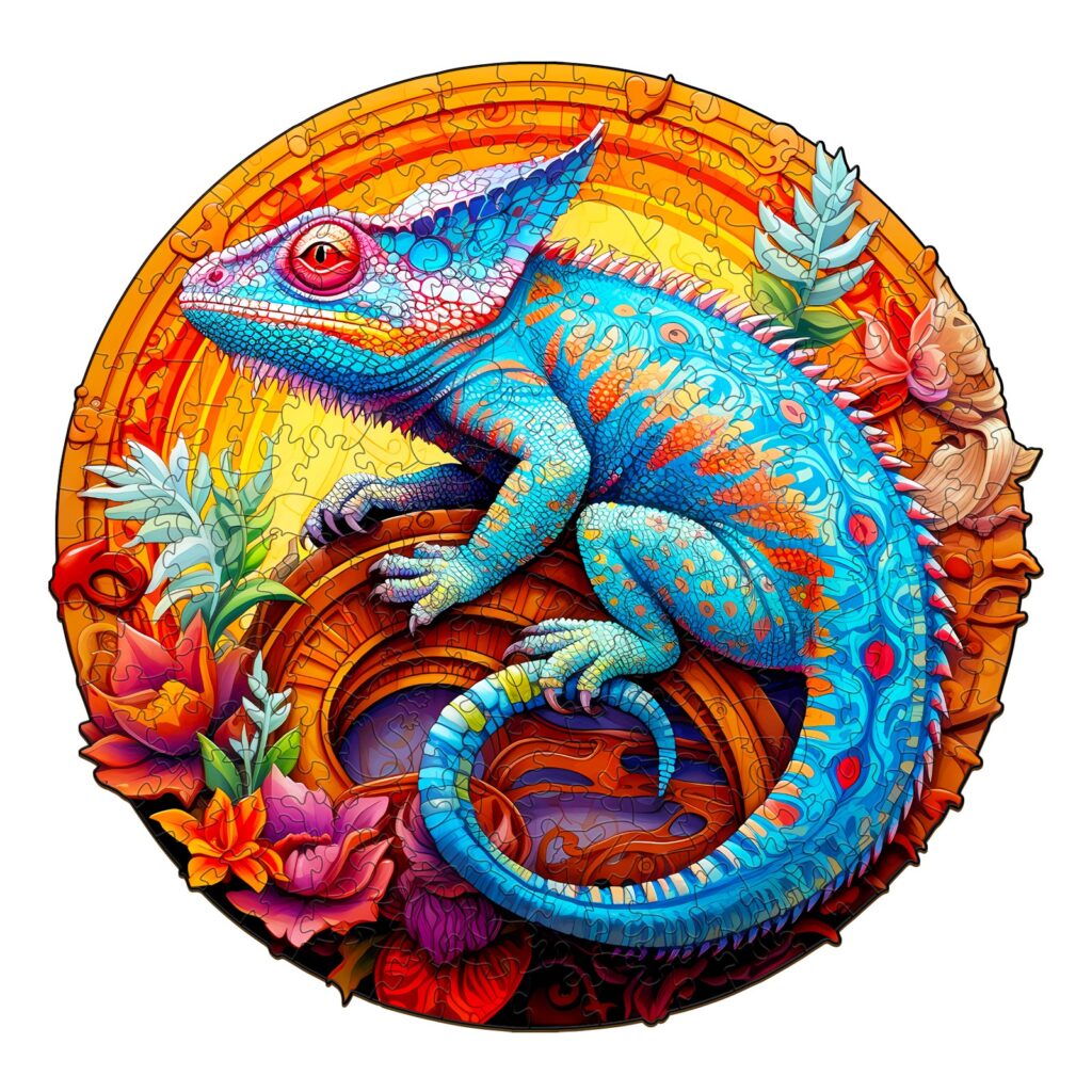 Wooden Jigsaw Puzzle – Unique Chameleon 66ddd9813b590