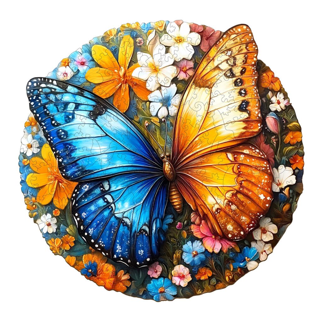 Wooden Jigsaw Puzzle-Yin Yang Butterfly 66ee9ba74b415