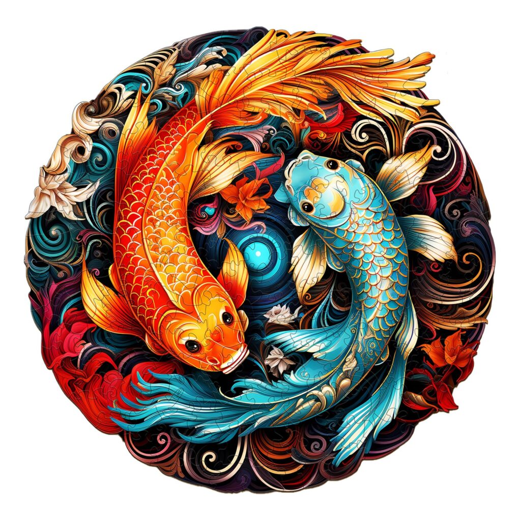 Wooden Jigsaw Puzzle-Yin Yang Fish 66e4b2bb92847