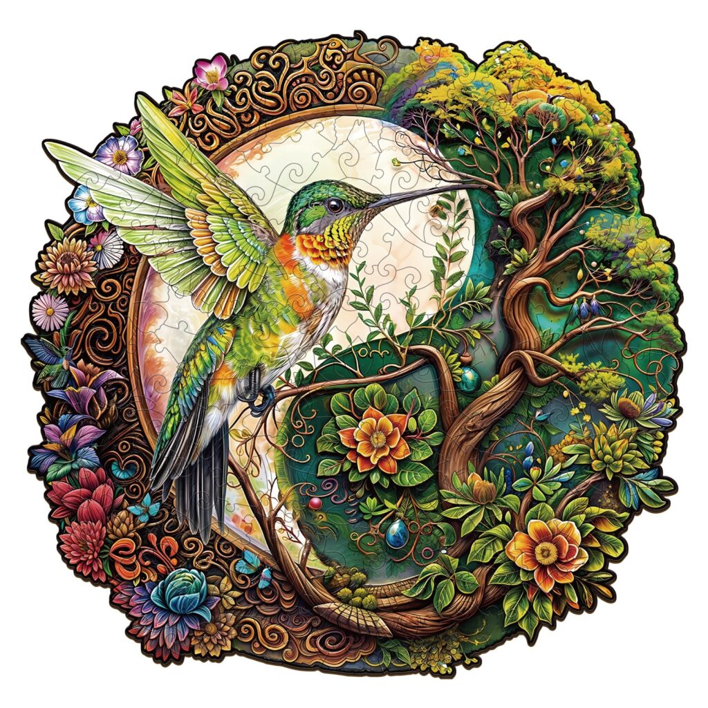 Wooden Jigsaw Puzzle-Yin Yang Hummingbird 66e368c1736b5